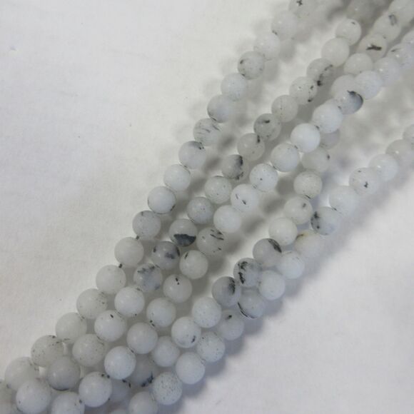 6MM Rutilated Quartz Beads-ONE Gemstone Bead Strand-Jewelry Supplies Crafts NWT - Picture 1 of 2